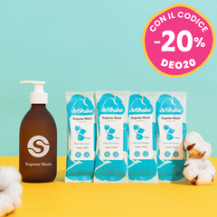 Kit Sapone Mani Fiori di Cotone