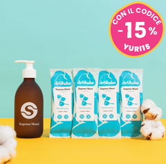 Kit Sapone Mani Fiori di Cotone
